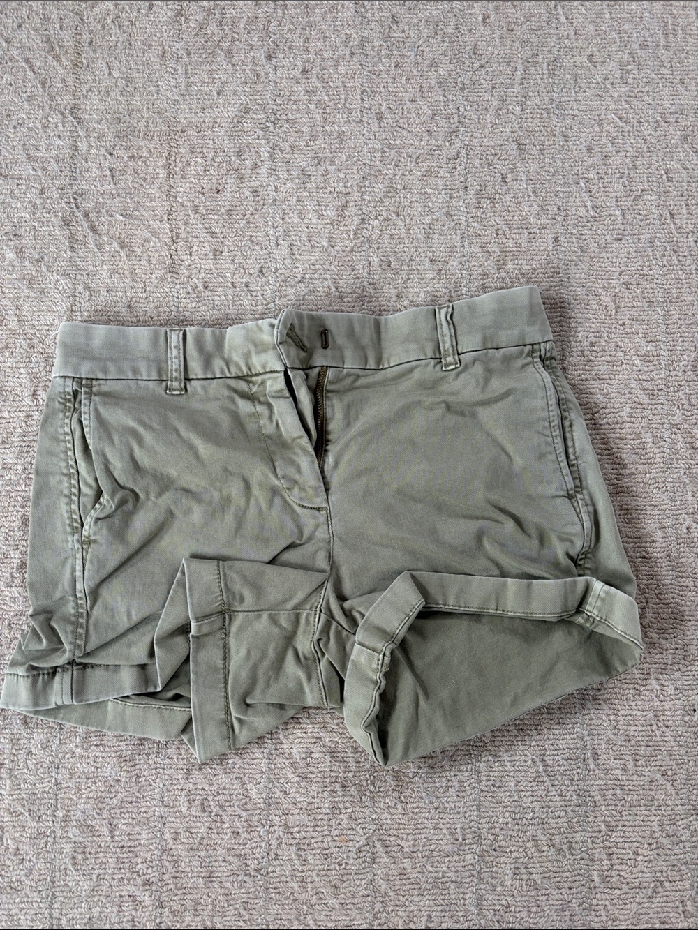 J. Crew Women's Olive Utility Cotton Shorts